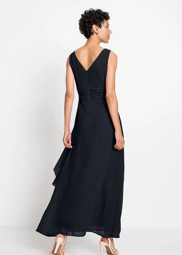 Maxikleid in schwarz von hinten (Totalaufnahme) - bonprix