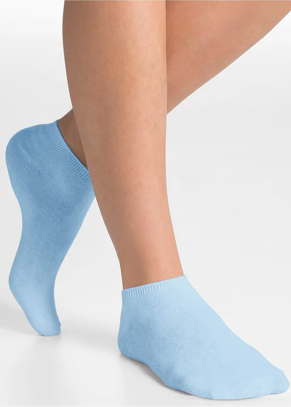 Sneakersocken mit Bio-Baumwolle (8er Pack) in weiß von vorne (Detailaufnahme) - bonprix