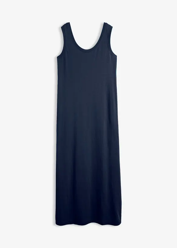 Figurbetontes Jerseykleid in blau von vorne - bonprix Figurbetontes Jerseykleid in blau von vorne - bonprix