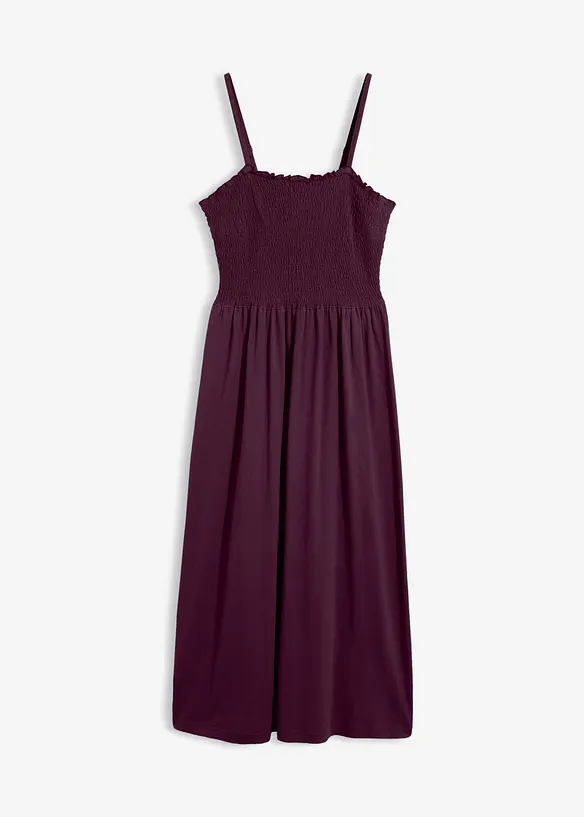 Jerseykleid aus reiner Bio-Baumwolle in lila von vorne - bonprix