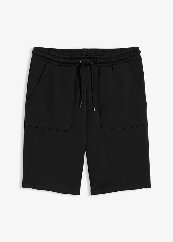 Sweat-Shorts aus Baumwoll-Mix in schwarz von vorne - bonprix Sweat-Shorts aus Baumwoll-Mix in schwarz von vorne - bonprix