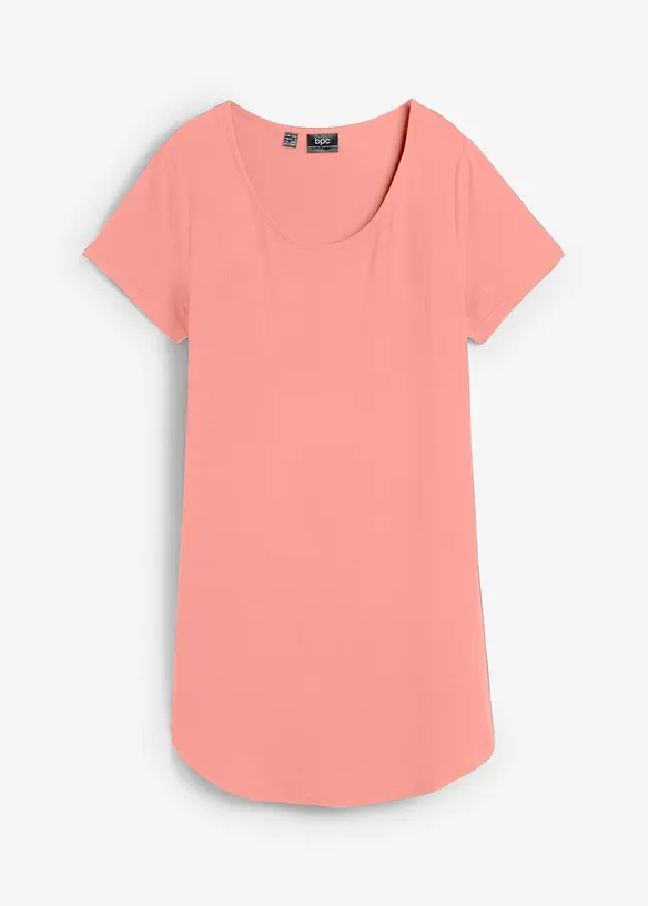 Longshirt aus softer Viskose in rosa von vorne - bonprix