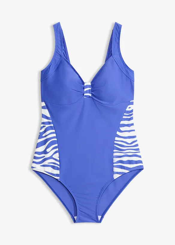 Badeanzug in blau von vorne - bonprix