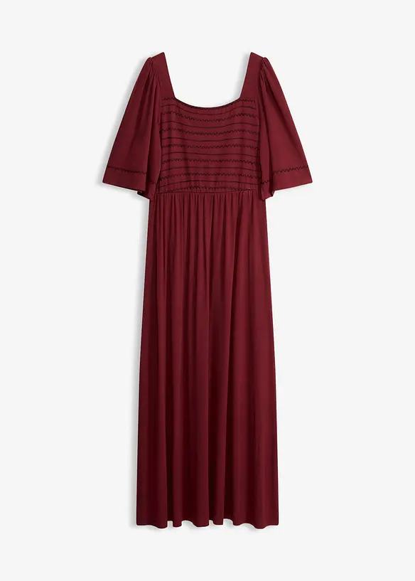Maxikleid aus fließendem Viskose-Mix in rot von vorne - bonprix