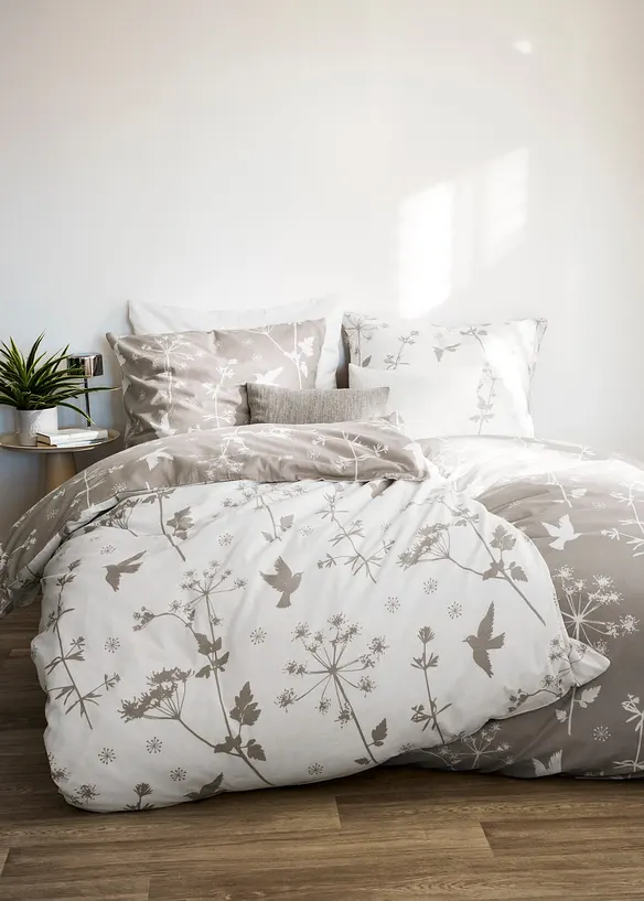 Wendbare Linon-Bettwäsche in beige (Ambiente) - bonprix