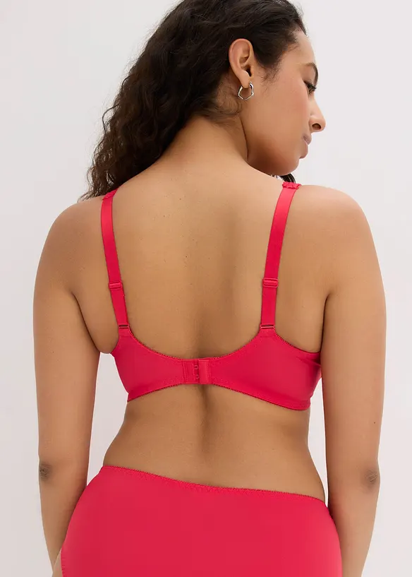 Minimizer-BH mit gepolsterten Trägern (2er Pack) in rot von hinten (im Anschnitt) - bonprix