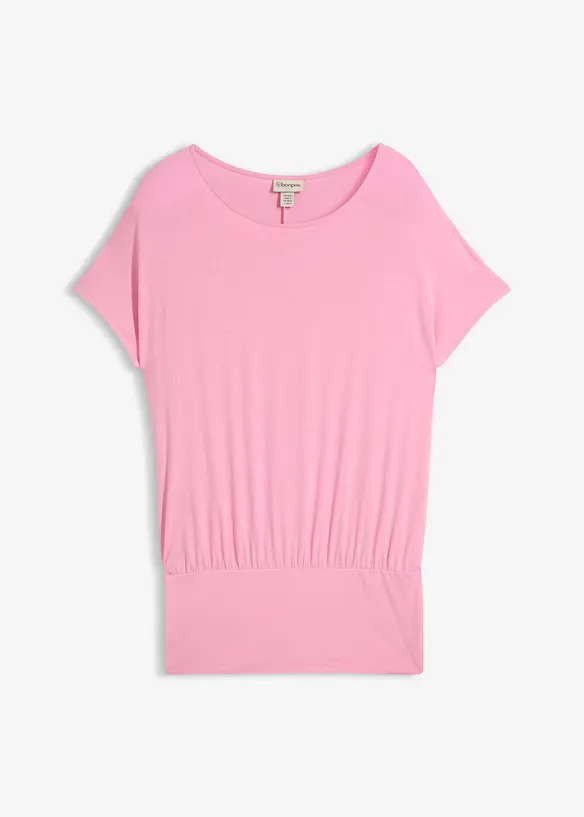 Shirt aus softem Viskose-Mix in rosa von vorne - bonprix