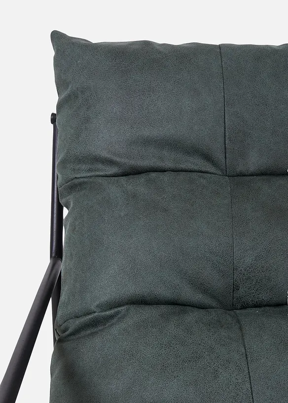 Sessel mit Metallgestell in grün Detailaufnahme vom Material - bonprix