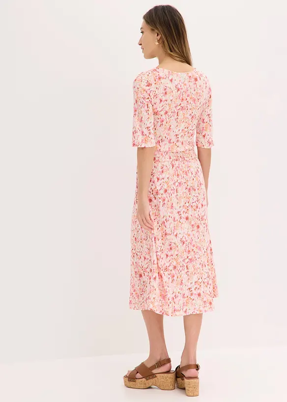Jerseykleid aus fließender Viskose in weiß von hinten (Totalaufnahme) - bonprix Jerseykleid aus fließender Viskose in weiß von hinten (Totalaufnahme) - bonprix