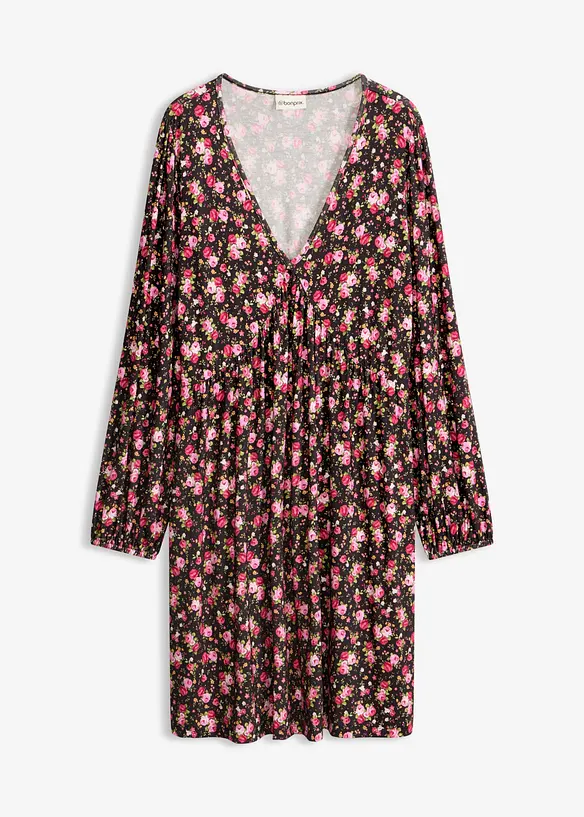Tunika-Kleid aus Viskose-Mix in schwarz von vorne - bonprix Tunika-Kleid aus Viskose-Mix in schwarz von vorne - bonprix