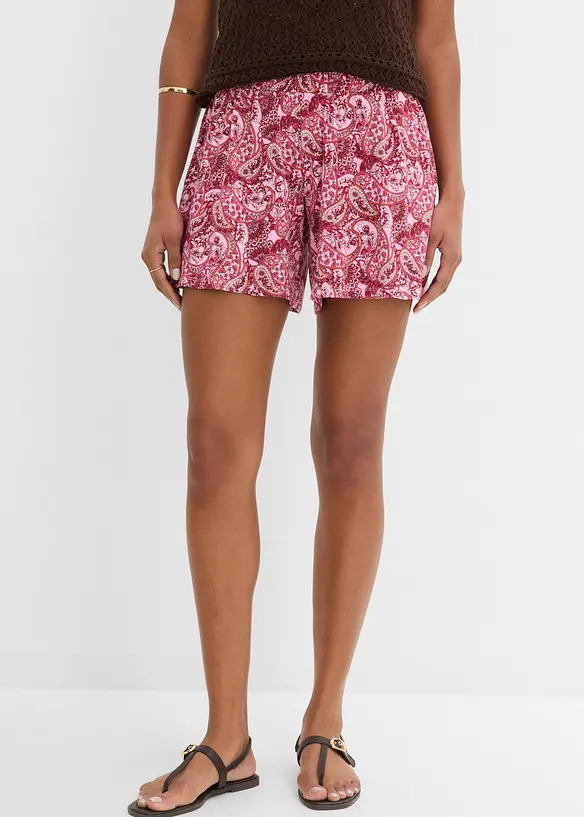 Jersey-Shorts aus fließender Viskose in rosa von vorne - bonprix Jersey-Shorts aus fließender Viskose in rosa von vorne - bonprix