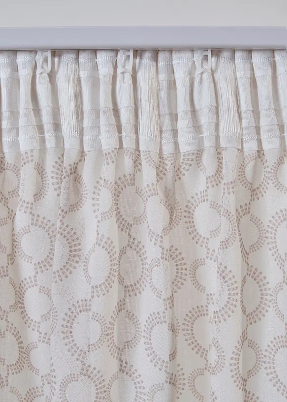 Gardine mit recyceltem Polyester (1er Pack) in beige - bonprix