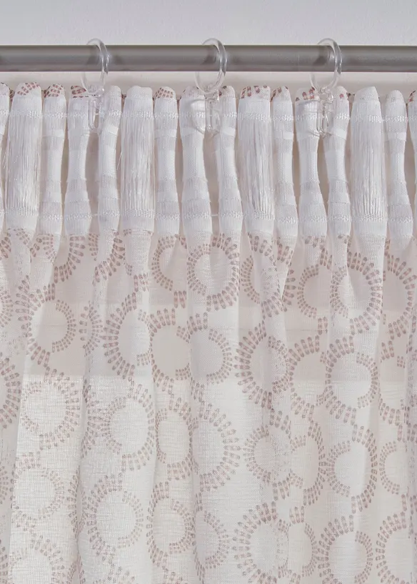 Gardine mit recyceltem Polyester (1er Pack) in beige - bonprix