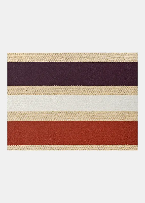 Waschbare Fußmatte mit Streifen in beige - bonprix