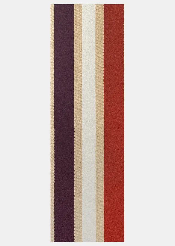 Waschbare Fußmatte mit Streifen in beige - bonprix