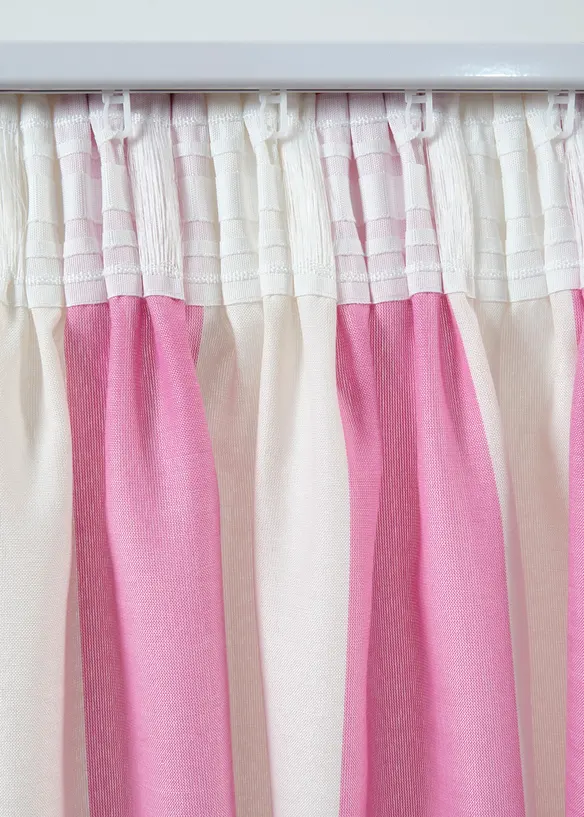 Vorhang mit recyceltem Polyester, auch in extra lang (1er Pack) in pink - bonprix