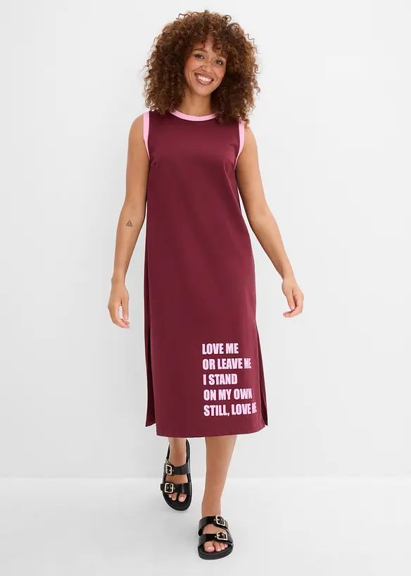 Shirtkleid aus reiner Bio-Baumwolle in rot von vorne (Totalaufnahme) - bonprix Shirtkleid aus reiner Bio-Baumwolle in rot von vorne (Totalaufnahme) - bonprix