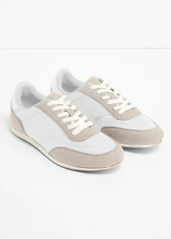 Sneaker im Retrolook in weiß - bonprix