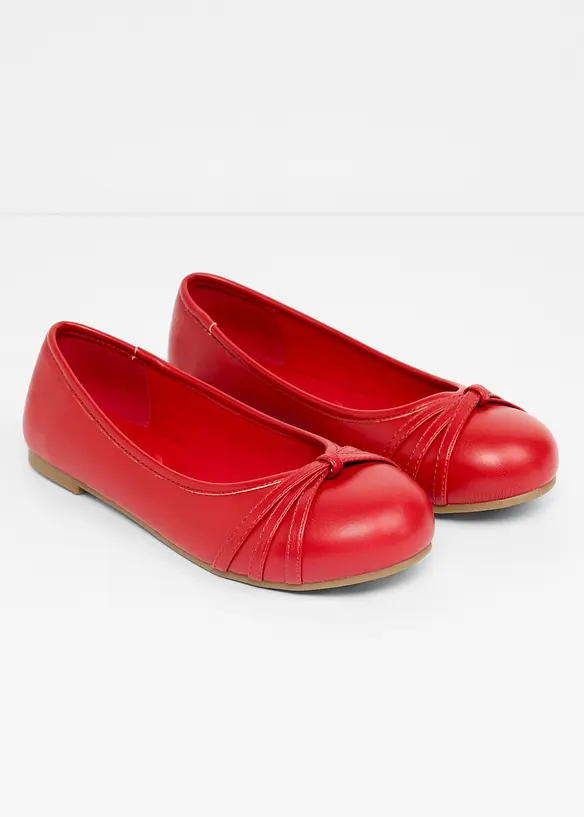 Komfort-Ballerinas in bequemer Weite in rot - bonprix