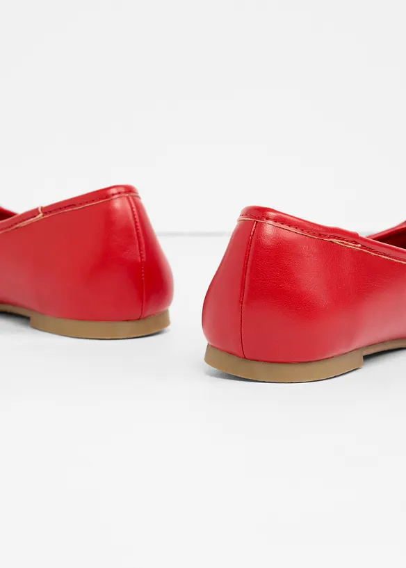 Komfort-Ballerinas in bequemer Weite in rot - bonprix