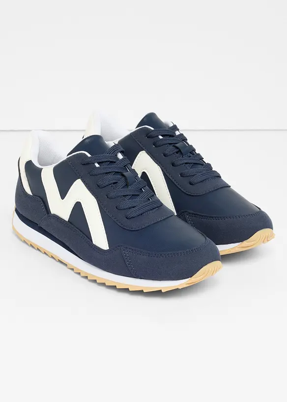 Sneaker mit Profilsohle in blau - bonprix