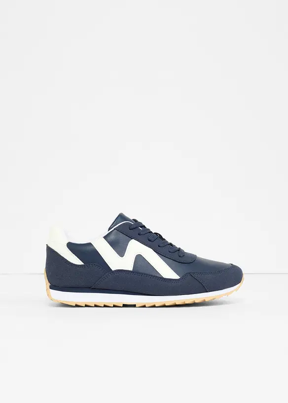 Sneaker mit Profilsohle in blau - bonprix