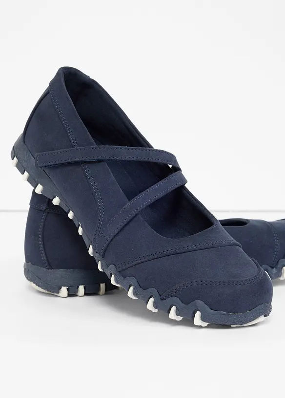 Komfort-Mary-Janes mit flexibler Sohle in blau - bonprix