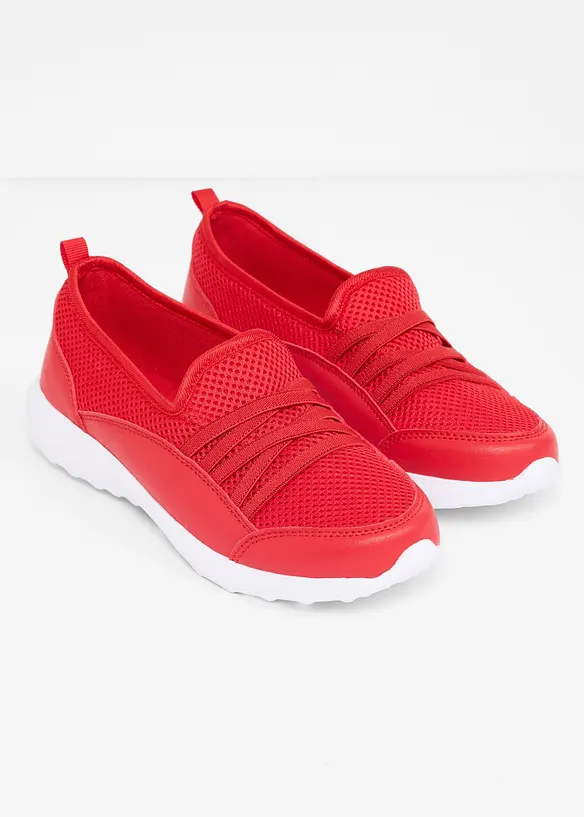 Komfort-Slip-On-Sneaker mit leichter Sohle in rot - bonprix