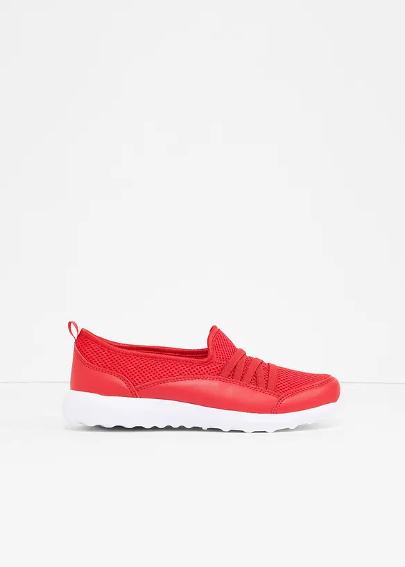 Komfort-Slip-On-Sneaker mit leichter Sohle in rot - bonprix
