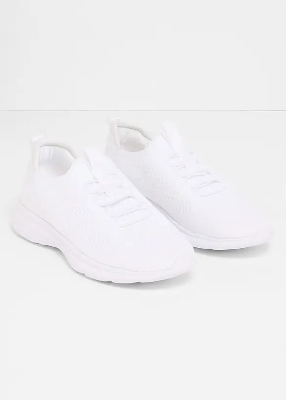 Komfort-Slip-On-Sneaker aus Soft-Material in weiß - bonprix