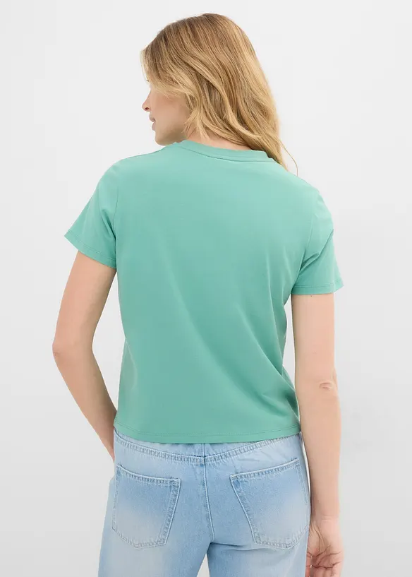 T-Shirt aus reiner Baumwolle in grün von hinten (im Anschnitt) - bonprix T-Shirt aus reiner Baumwolle in grün von hinten (im Anschnitt) - bonprix