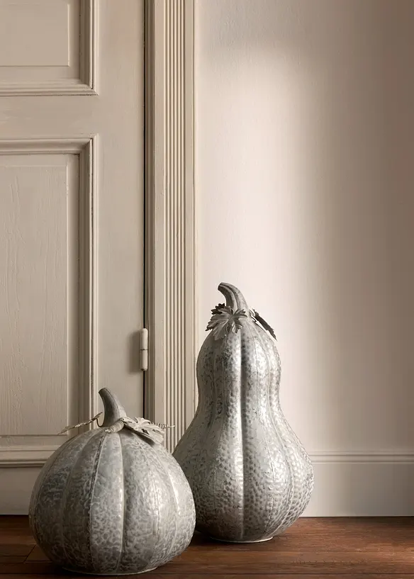 Deko-Objekte Metall-Kürbisse (2-tlg. Set) in silber (Ambiente) - bonprix