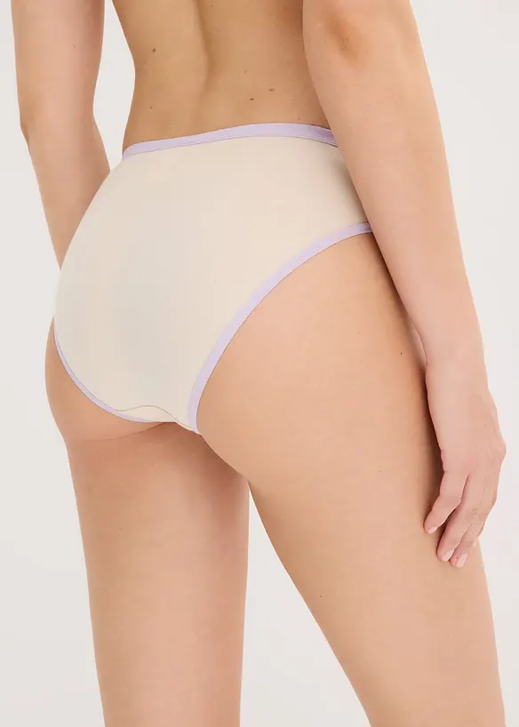 Slip mit weicher Baumwolle (5er Pack) in beige von hinten - bonprix