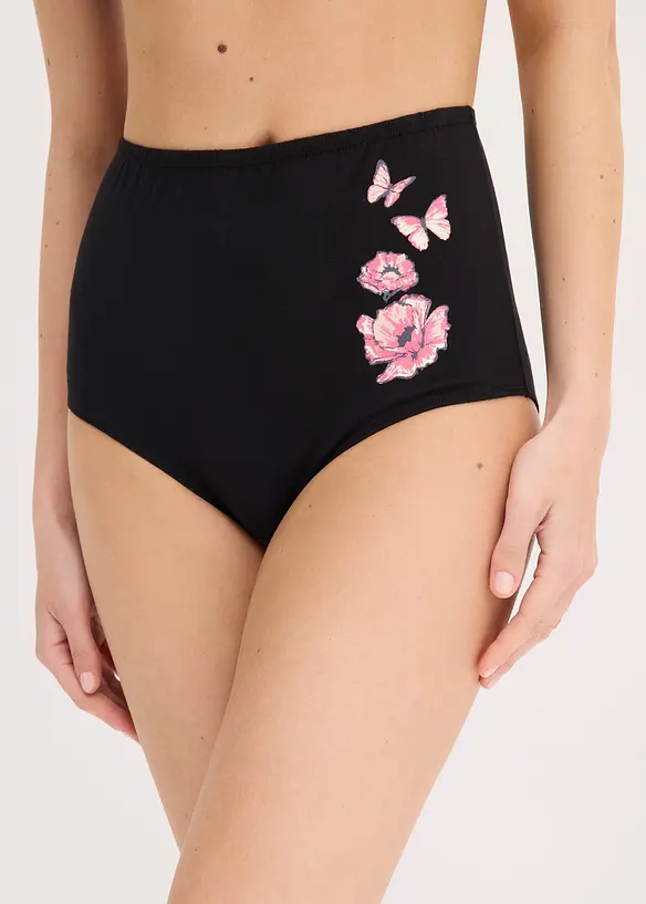 Highwaist Slip mit Baumwolle (5er Pack) in beige von vorne - bonprix
