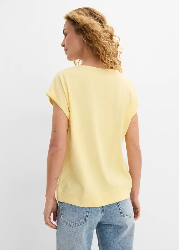 T-Shirt aus reiner Bio-Baumwolle (2er Pack) in blau von hinten (im Anschnitt) - bonprix