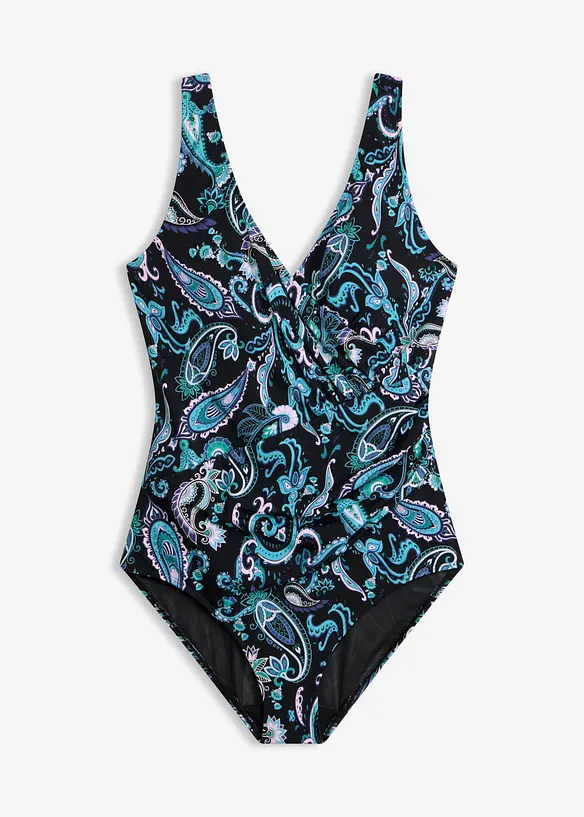 Medium Shape-Badeanzug in schwarz von vorne - bonprix