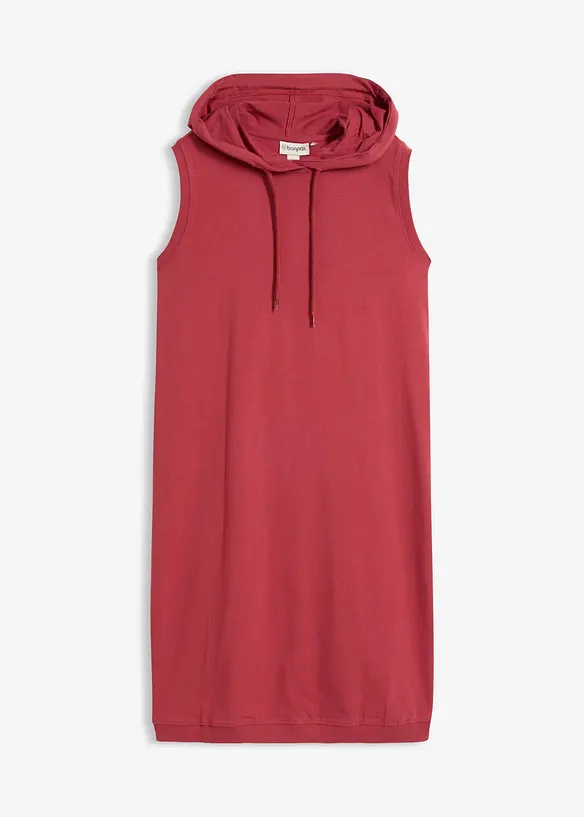 Shirtkleid aus elastischem Baumwoll-Mix in rot von vorne - bonprix