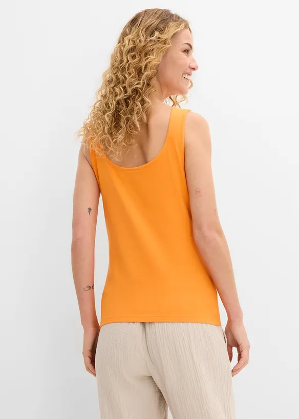 Tanktop mit U-Boot-Ausschnitt (2er Pack) in grau von hinten (im Anschnitt) - bonprix