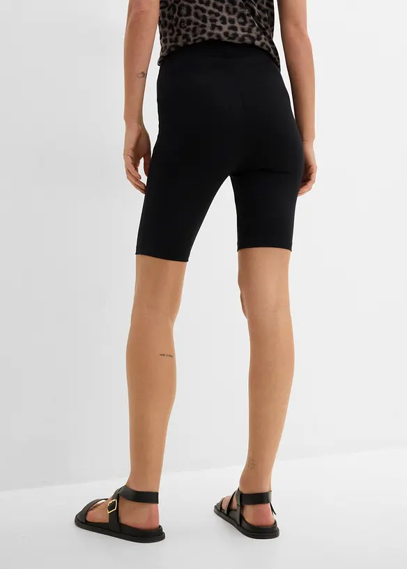 Radlerhose (2er Pack) in schwarz von hinten - bonprix