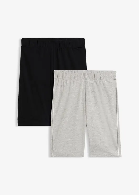 Radlerhose (2er Pack) in grau von vorne - bonprix