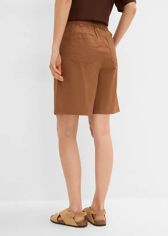 Schlupf-Shorts aus elastischem Baumwoll-Mix in braun von hinten - bonprix Schlupf-Shorts aus elastischem Baumwoll-Mix in braun von hinten - bonprix