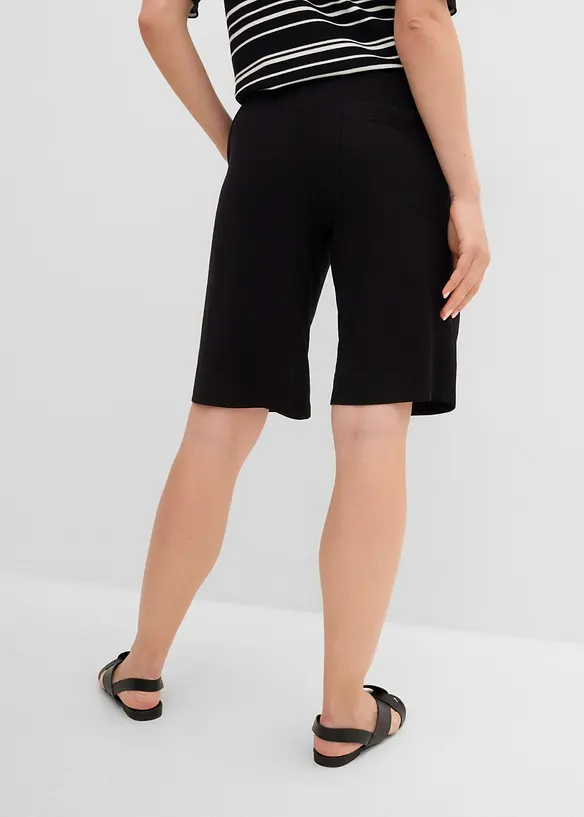 Jersey-Bermuda in schwarz von hinten - bonprix Jersey-Bermuda in schwarz von hinten - bonprix