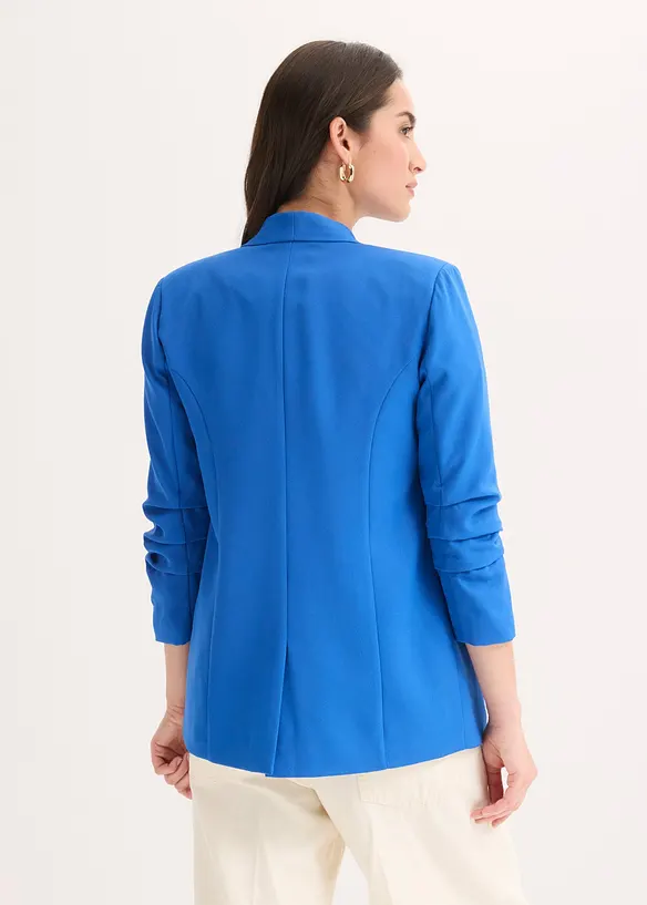 Blazer mit Raffung in blau von hinten (im Anschnitt) - bonprix
