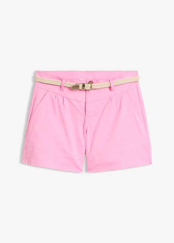 Shorts aus Baumwolle in rosa von vorne - bonprix