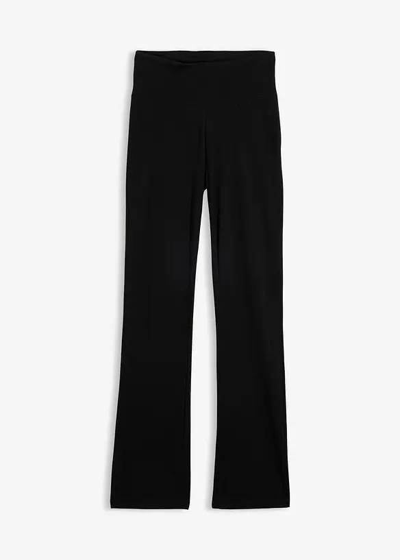 ausgestellte Leggings in schwarz von vorne - bonprix