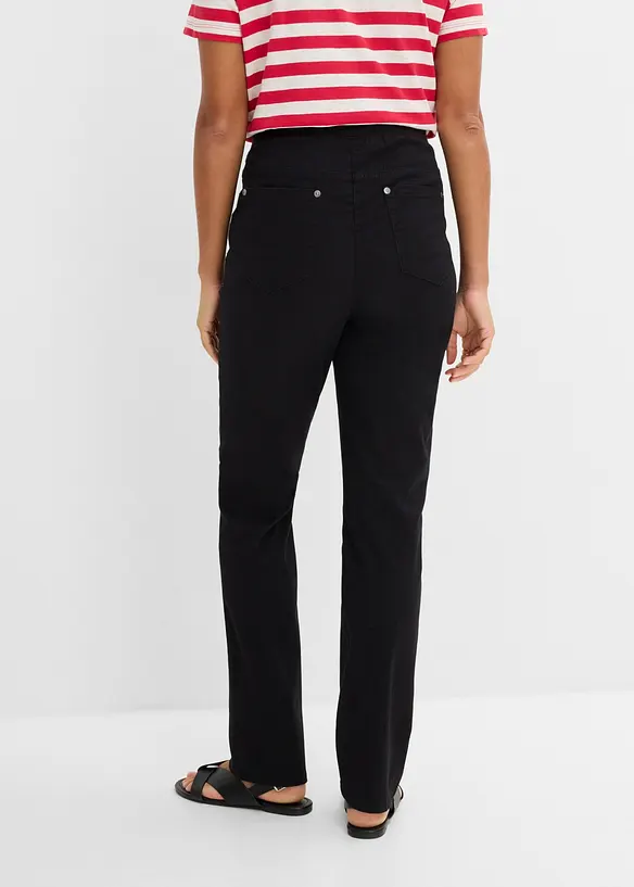 Twill-Treggings aus elastischem Baumwoll-Mix in schwarz von hinten - bonprix Twill-Treggings aus elastischem Baumwoll-Mix in schwarz von hinten - bonprix
