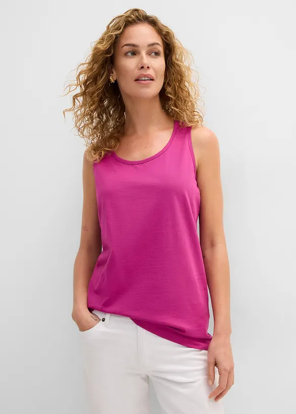 Long-Top (5er-Pack) in pink von vorne (im Anschnitt) - bonprix