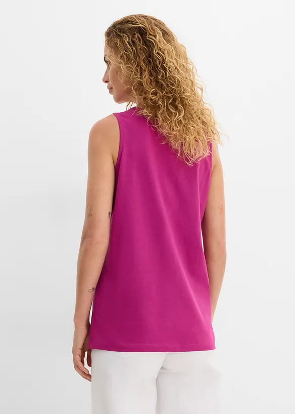 Long-Top (5er-Pack) in pink von hinten (im Anschnitt) - bonprix