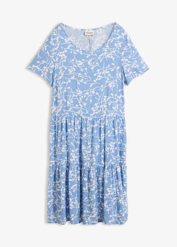 Minikleid aus fließender Viskose in blau von vorne - bonprix Minikleid aus fließender Viskose in blau von vorne - bonprix