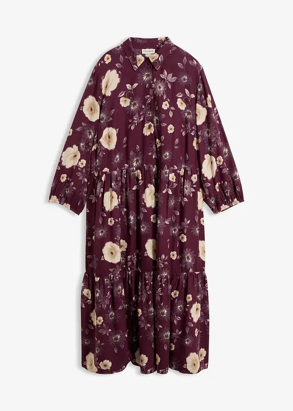 Tunika-Kleid aus fließender Viskose in rot von vorne - bonprix Tunika-Kleid aus fließender Viskose in rot von vorne - bonprix